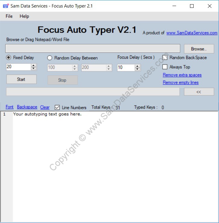 Announcing Focus Auto Typer 2.1 available for download