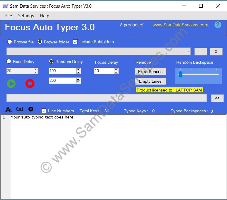 Focus Auto Typer Screen3