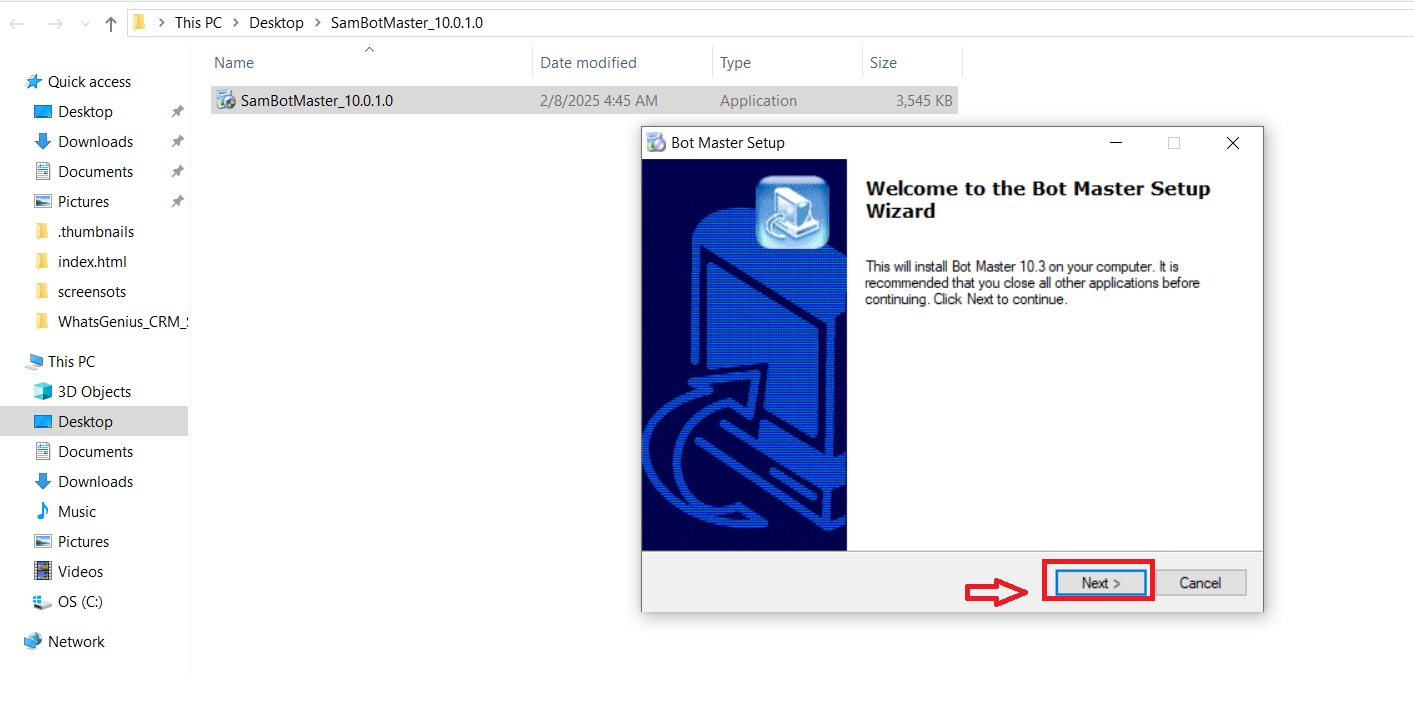 proceed by clicking next demo