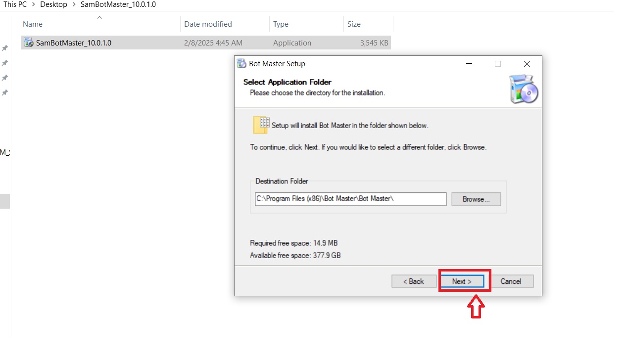files location option of botmaster