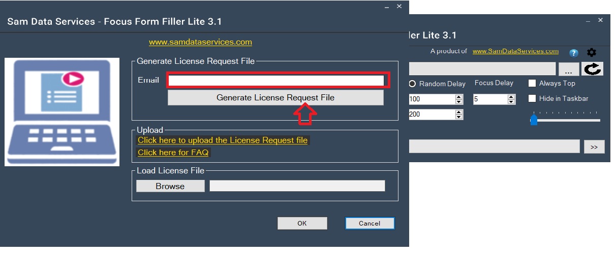 generate license request demo 